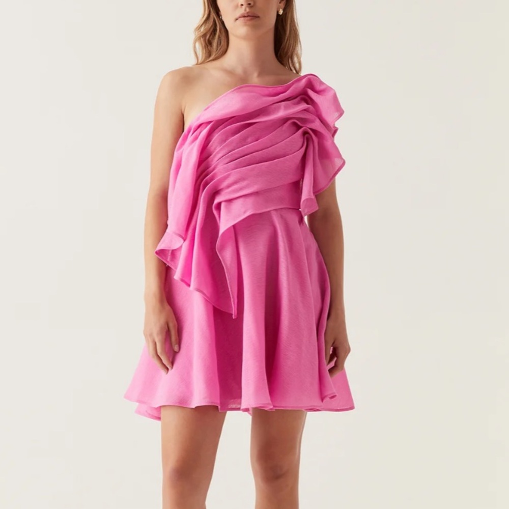 Aje Pink Genesis Mini Dress